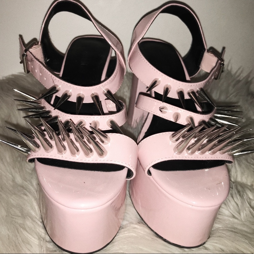 Current Mood Pale Pink Platform Heels